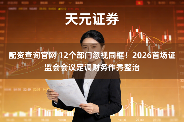 配资查询官网 12个部门忽视同框！2026首场证监会会议定调财务作秀整治