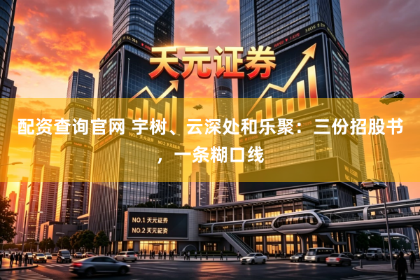 配资查询官网 宇树、云深处和乐聚：三份招股书，一条糊口线